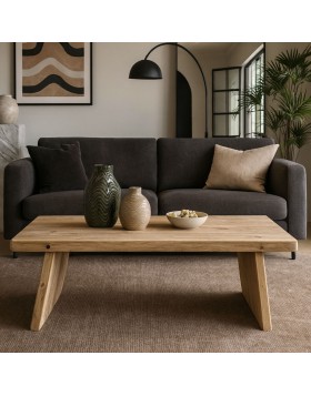 Τραπεζάκι σαλονιού Τόκιο Μ110xΠ70 μασιφ δρυς ελληνικής κατασκευής