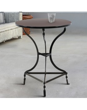 Τραπέζι παραδοσιακό μεταλλικό λαμαρίνα Φ60Χ73Υεκ Μαύρη απόχρωση