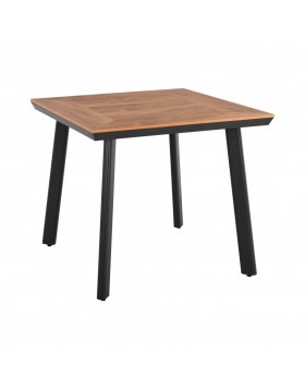Τραπέζι αλουμινίου με επιφάνεια polywood 80x80x73Υεκ.