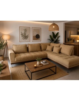 Καναπές γωνία Spencer ελληνικής κατασκευής 300x240x103