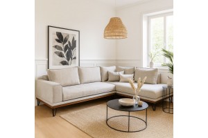 Καναπές γωνία Spencer ελληνικής κατασκευής 300x240x103