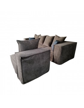 Καναπές γωνία Νήσος ελληνικής κατασκευής 314x200x112Β