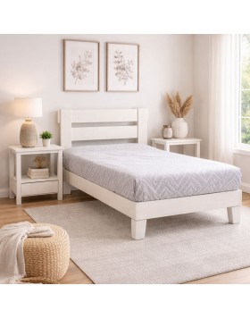 Κρεβάτι βάση απο μασίφ ξύλο πευκό ελληνικής κατασκευής Αμοργός