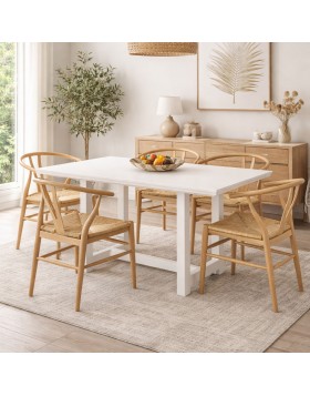 Τραπεζαρία μασιφ Πεύκο Φισκάρδο ελληνικής κατασκευής 140x80B