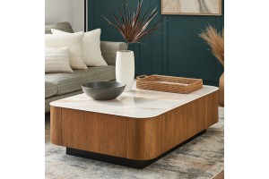 Τραπεζάκι σαλονιού Jackson δρυς με κεραμική επιφάνεια 120x80