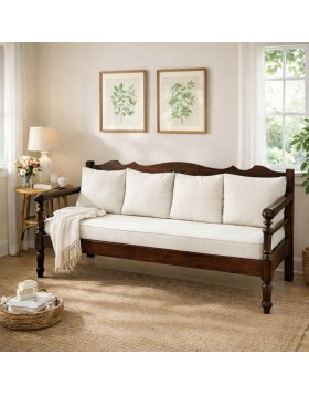 Καναπές Σκυριανός απο μασίφ ξύλο ελληνικής κατασκευής 150*77*95