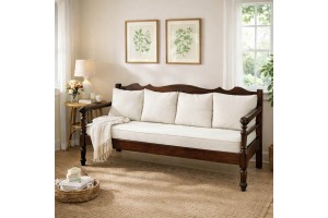 Καναπές Σκυριανός απο μασίφ ξύλο ελληνικής κατασκευής 150*77*95