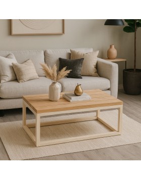 Τραπεζάκι σαλονιού Fox απο μασίφ πεύκο 110x60