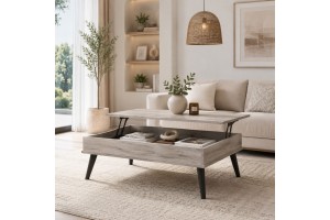Τραπεζάκι σαλονιού Vane με σερβιτόρο 120x67x40Y/52Y ελληνικής κατασκευής