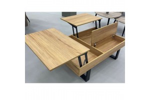 Τραπεζάκι σαλονιού Clever με 2 σερβιτόρους 110Mx70Bx40Y/62Y ελληνικής κατασκευής