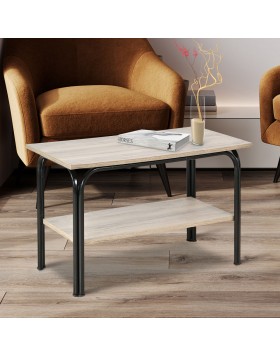 Τραπεζάκι σαλονιού δίπατο σιδερένιο με καπάκι μελαμίνης 81Mx43Bx46Y ελληνικής κατασκευής