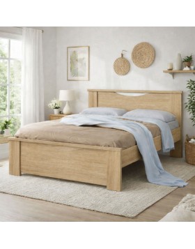 Κρεβάτι ξύλινο Silas απο μελαμίονη ελληνικής κατασκευής