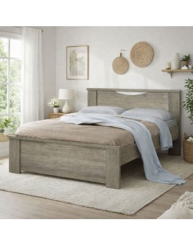 Κρεβάτι ξύλινο Silas απο μελαμίονη ελληνικής κατασκευής