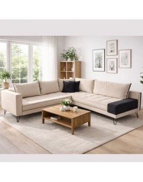 Καναπές γωνία Zane ελληνικής κατασκευής 290x250Γx95