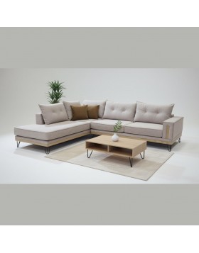 Καναπές γωνία Clayton ελληνικής κατασκευής 290x240Γx96