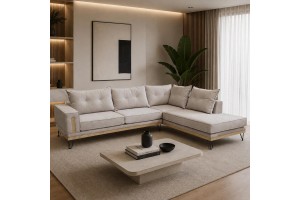 Καναπές γωνία Clayton ελληνικής κατασκευής 290x240Γx96