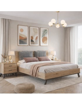 Κρεβάτι ξύλινο Norden ελληνικής κατασκευής 160x200