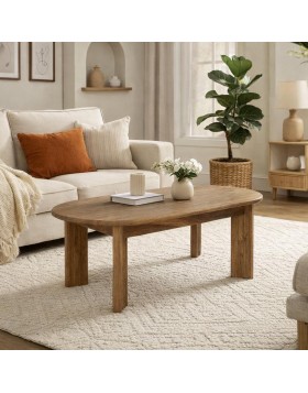 Τραπεζάκι σαλονιού Loft απο μασιφ Ξύλο 120x60