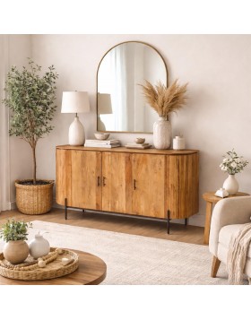 Μπουφές Loft απο μασιφ Ξύλο 160x40Βx90Υ.