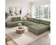 Καναπές γωνία Verde ελληνικής κατασκευής 400x300Γx180Γx110Β