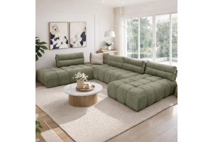 Καναπές γωνία Verde ελληνικής κατασκευής 400x300Γx180Γx110Β