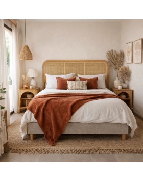 Κρεβάτι ξύλινο Ammos ελληνικής κατασκευής 