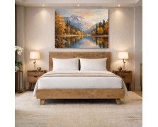 Κρεβάτι ξύλινο Loft ελληνικής κατασκευής 160x200