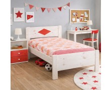 Κρεβάτι ξύλινο Forestino από μασίφ πεύκο ελληνικής κατασκευής 