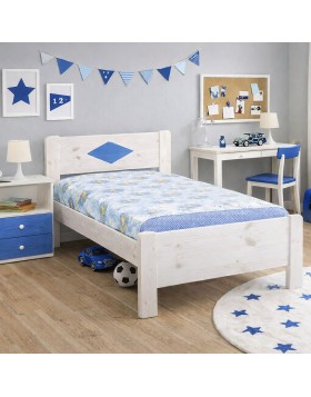 Κρεβάτι ξύλινο Forestino από μασίφ πεύκο ελληνικής κατασκευής 