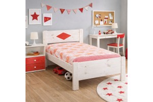 Κρεβάτι ξύλινο Forestino από μασίφ πεύκο ελληνικής κατασκευής 