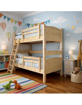 Κουκέτα διαιρούμενη Cloud από μασίφ πεύκο για στρωμα 90x200 