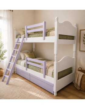 Κουκέτα Woodland από μασίφ πεύκο για στρωμα 90x200 