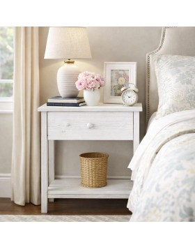 Κομοδίνο Άνδρος από μασίφ πεύκο με συρτάρι και ράφι 46x31x53 cm.