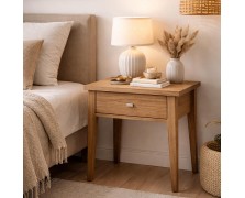 Κομοδίνο δρύινο Aria ελληνικής κατασκευής 50Μx40Βx57Υ