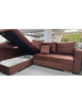 STOCK Καναπές-κρεβάτι γωνία Πάτμος με διπλό αποθηκευτικό χώρο 245Μx180x92Βεκ