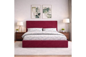 Stock Κρεβάτι υφασμάτινο Lito ελληνικής κατασκευής με αποθηκευτικο χωρο 150x200