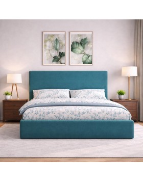 Stock Κρεβάτι υφασμάτινο Lito ελληνικής κατασκευής με αποθηκευτικο χωρο 160x200