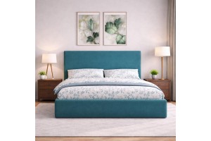 Stock Κρεβάτι υφασμάτινο Lito ελληνικής κατασκευής με αποθηκευτικο χωρο 160x200