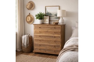 Συρταριέρα με 6 συρτάρια Σύρος από Μασίφ Πεύκο Διαστάσεις Μ92xΒ45xΎ96cm