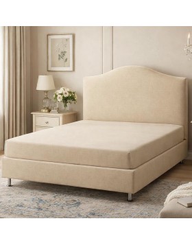 Κρεβάτι υφασμάτινο Elysia box ελληνικής κατασκευής με αποσπόμενο ύφασμα