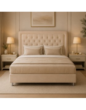 Κρεβάτι υφασμάτινο Noble ελληνικής κατασκευής