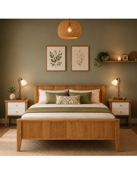 Κρεβάτι ξύλινο Aria ελληνικής κατασκευής 