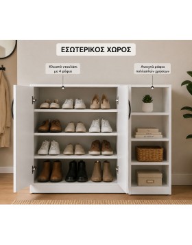 Κονσόλα-Παπουτσοθήκη αποθήκευσης ελληνικής κατασκευής 100Mx75Yx40B