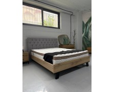 STOCK Κρεβάτι Elvis με καπιτονέ κεφαλάρι 150X200