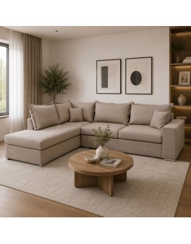Γωνιακός Καναπές Como 295x240x90cm ελληνικής κατασκευής