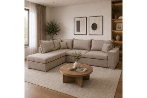 Γωνιακός Καναπές Como 295x240x90cm ελληνικής κατασκευής