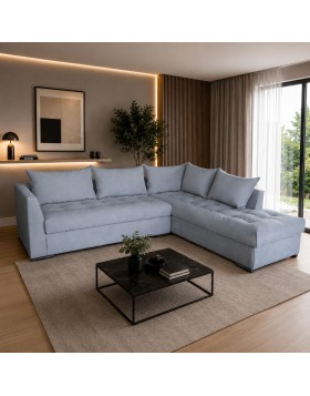 Γωνιακός Καναπές Valentino 280x240x90cm ελληνικής κατασκευής