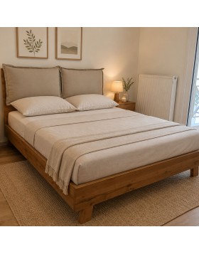 Κρεβάτι ξύλινο Loft με μαξιλάρες 