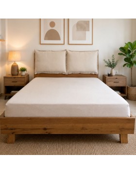 Κρεβάτι ξύλινο Loft με μαξιλάρες 