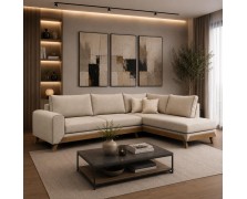Γωνιακός Καναπές Kairo 290x230x95 ελληνικής κατασκευής 